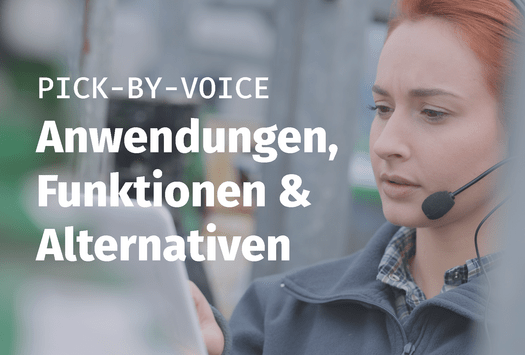 Frau mit Headset Pick by Voice Kommissionierung Anwendung Funktion Alternativen