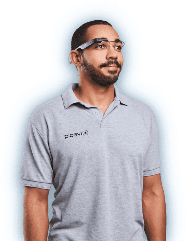 Picavi Pick By Vision Anwender mit Smart Glasses